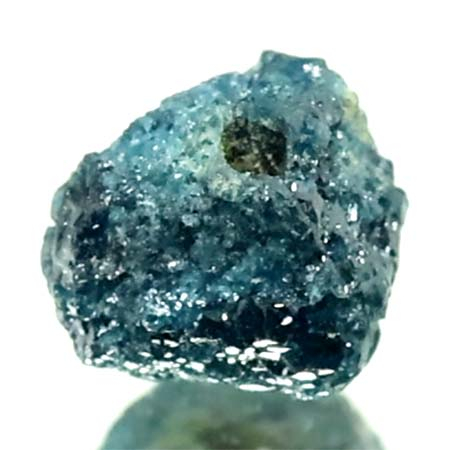 Blauer Rohdiamant 1.59 Ct, gebohrt