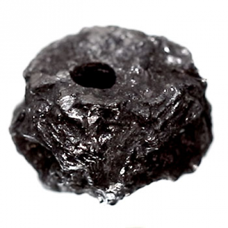 Schwarzer Rohdiamant 1.62 Ct, gebohrt