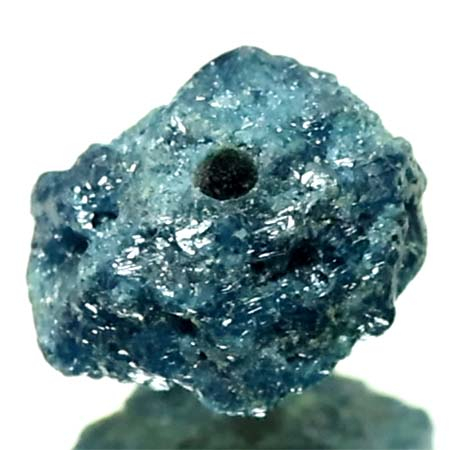 Blauer Rohdiamant 1.70 Ct, gebohrt