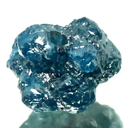 Blauer Rohdiamant 1.95 Ct, gebohrt