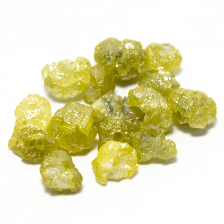 16 Gelbe Rohdiamanten 1.35 Ct, gebohrt