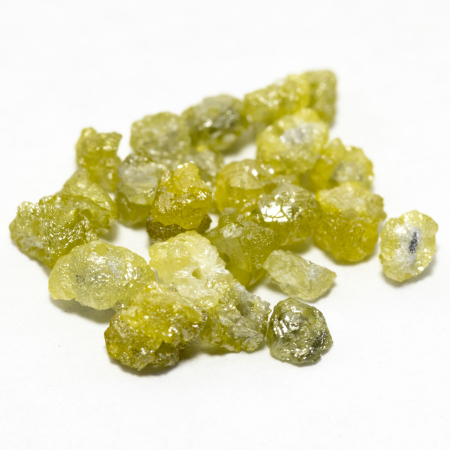 22 Gelbe Rohdiamanten 1.74 Ct, gebohrt
