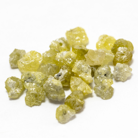 26 Gelbe Rohdiamanten 1.80 Ct, gebohrt