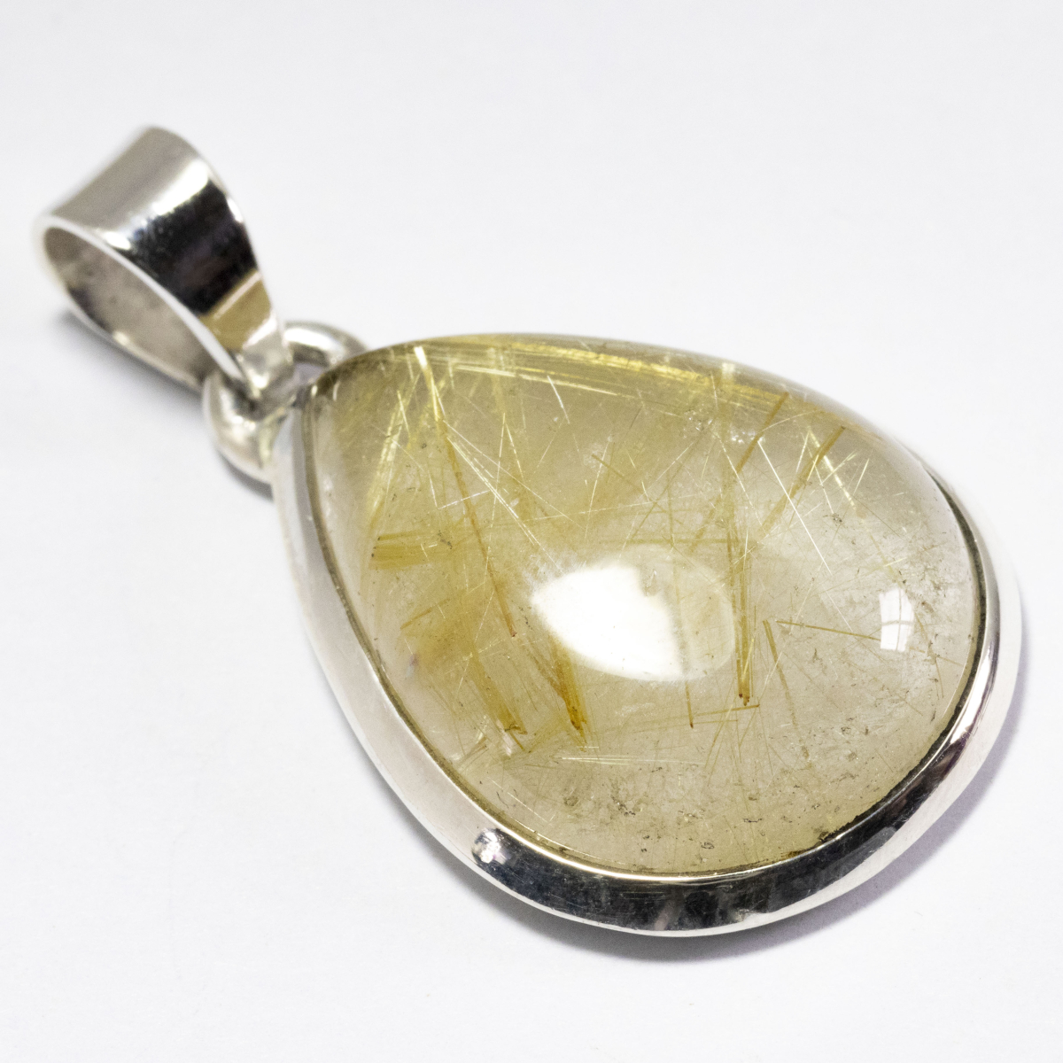 Silber Anhänger mit Rutilquarz 41.03 Ct