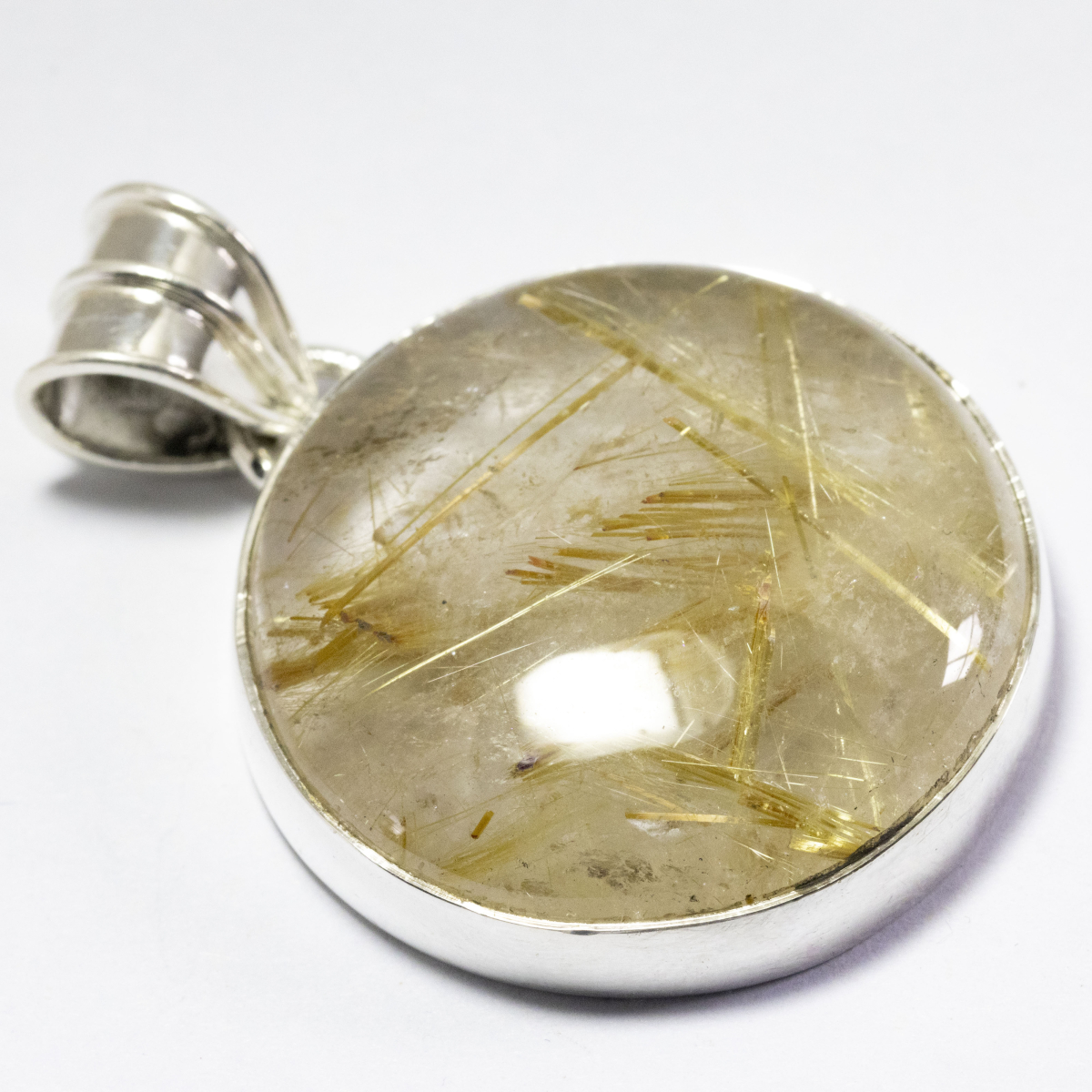 Silber Anhänger mit Rutilquarz 70.79 Ct