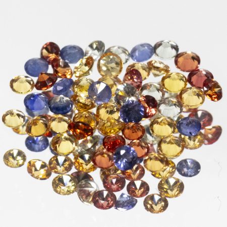 1 Ct Saphire im Brillantschliff, 1.5 mm