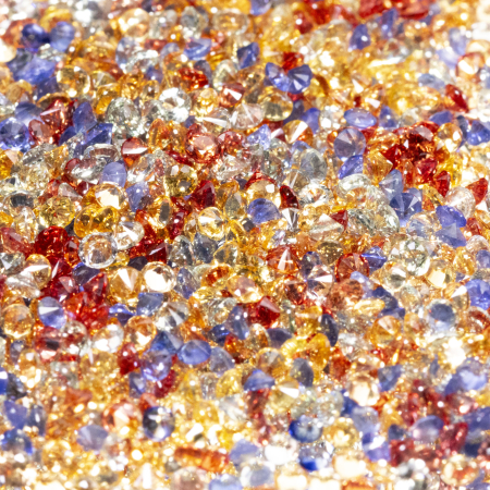 1 Ct Saphire im Brillantschliff, 1.5 mm