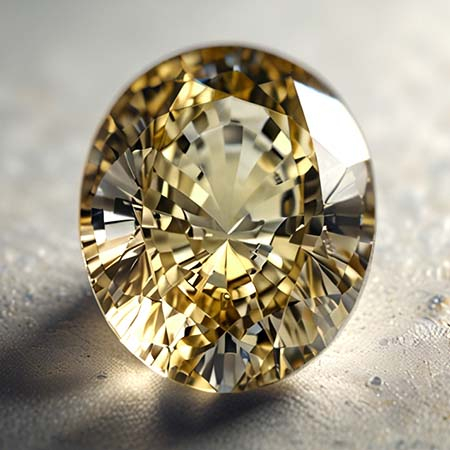 Gelber Tansanit mit 0.46 Ct