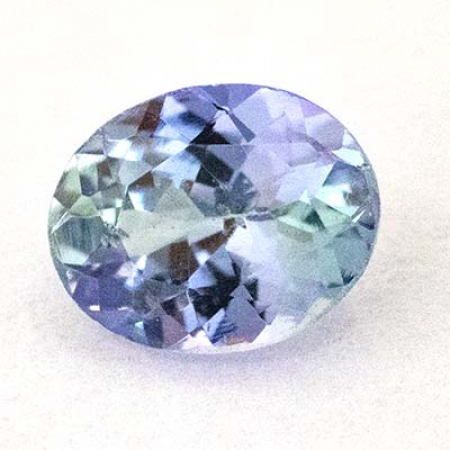 Bicolor Tansanit mit 0.37 Ct, unbehandelt