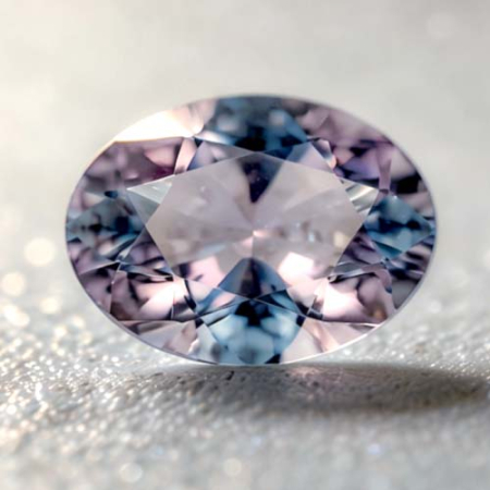 Pinkvioletter Tansanit mit 0.72 Ct
