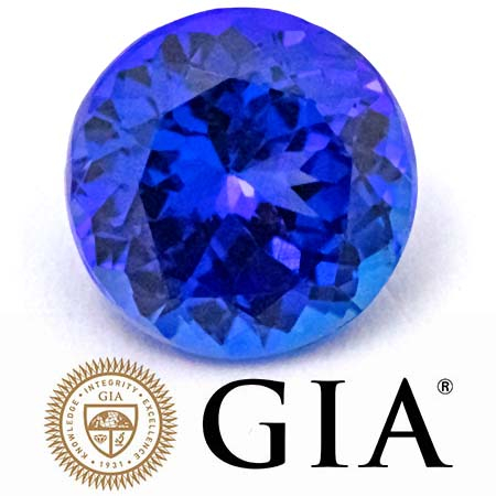 Tansanit mit 3.45 Ct, AAA Grade, GIA zertifiziert