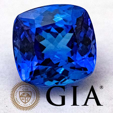 Tansanit mit 3.57 Ct, AAA Grade, GIA zertifiziert