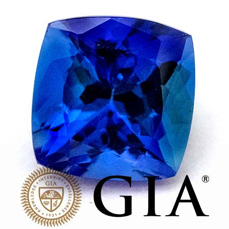 Tansanit mit 3.95 Ct, AAA Grade, GIA zertifiziert