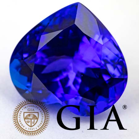 Tansanit mit 6.87 Ct, AAA+ Grade, GIA zertifiziert