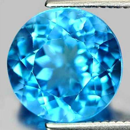 Topas in Swiss Blue 4 mm, ca. 0.30 Ct