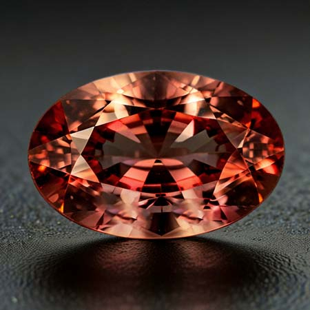 Granatroter Turmalin mit 0.65 Ct