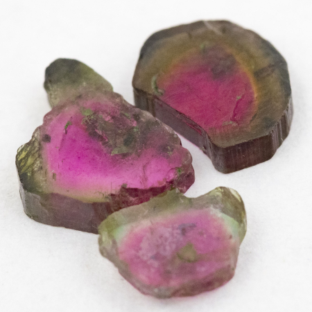 3 Polierte Multicolor Turmalinscheiben mit 1.80 Ct