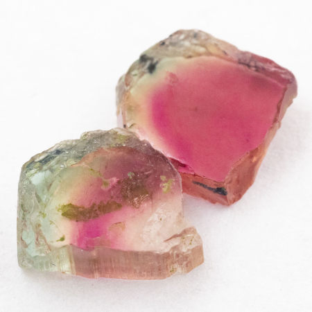 2 Polierte Multicolor Turmalinscheiben mit 1.99 Ct