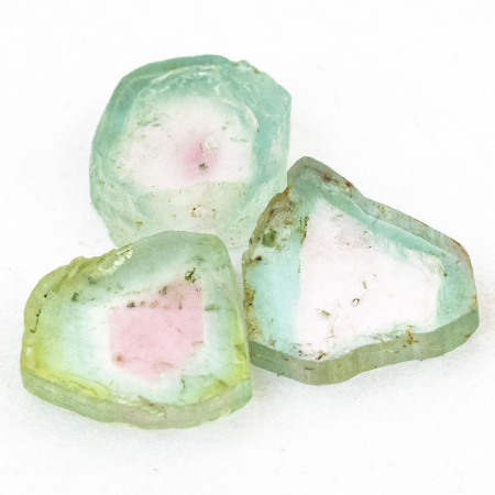 3 Polierte Multicolor Turmalinscheiben mit 2.20 Ct