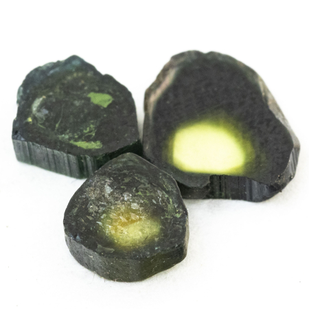 3 Polierte Multicolor Turmalinscheiben mit 2.39 Ct