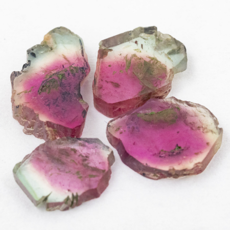 4 Polierte Multicolor Turmalinscheiben mit 3.02 Ct