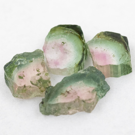4 Polierte Multicolor Turmalinscheiben mit 4.42 Ct