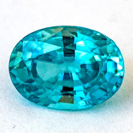 Blaugrüner Zirkon mit 1.26 Ct
