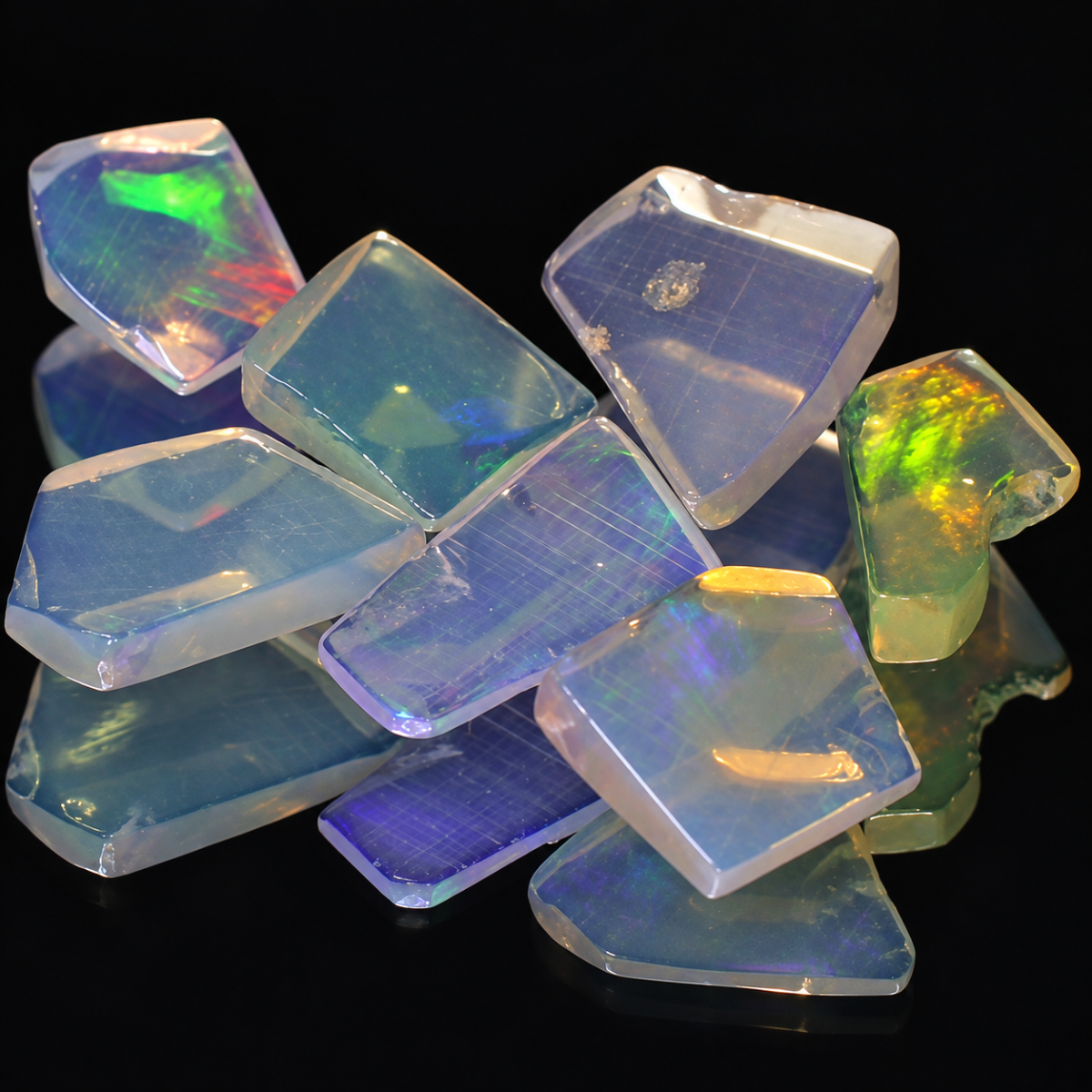 8 Welo Opal Scheiben mit 2.93 Ct, poliert - Opale