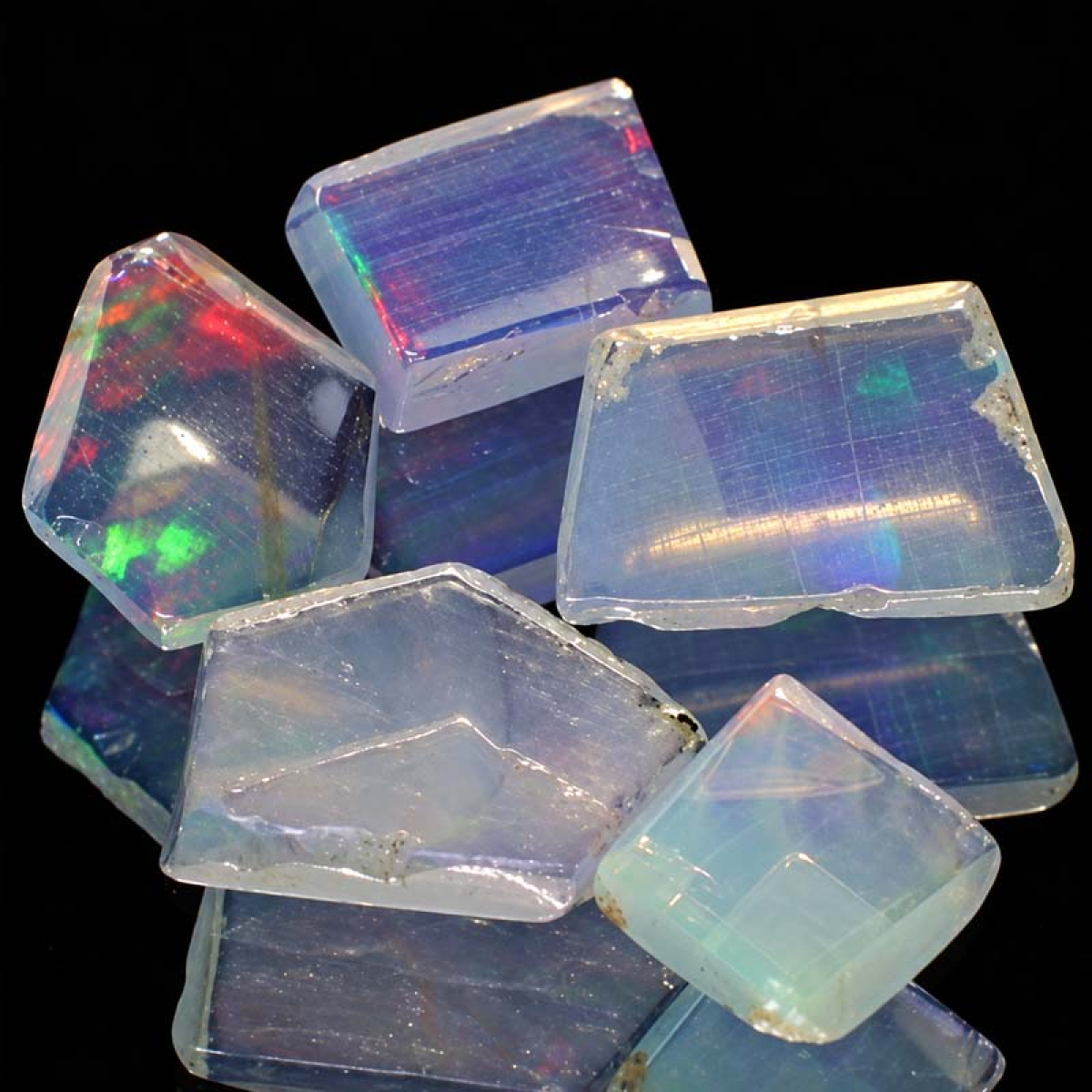 5 Welo Opal Scheiben mit 1.94 Ct, poliert - Opale