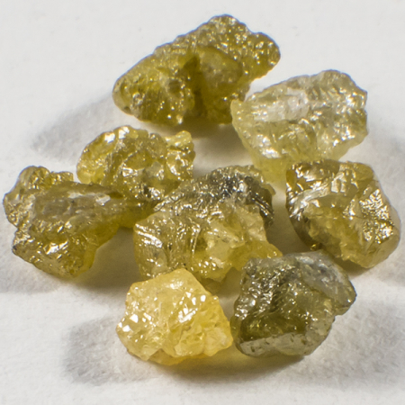 8 Stück Gelbe Rohdiamanten mit 0.83 Ct