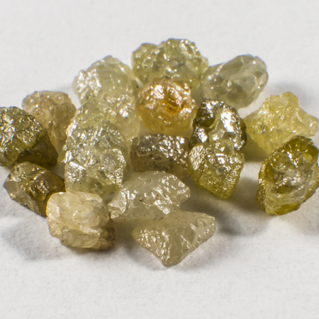 13 Stück Gelbe Rohdiamanten mit 1.45 Ct