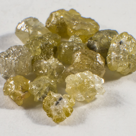 15 Stück Gelbe Rohdiamanten mit 0.87 Ct