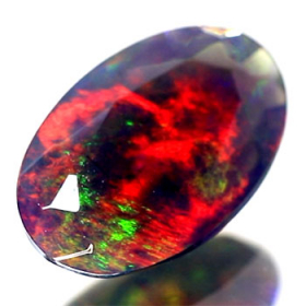 Schwarzer Opal mit 1.55 Ct - facettiert, AAA Qualität