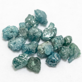 16 Stück Blaugrüne Rohdiamanten 1.80 Ct