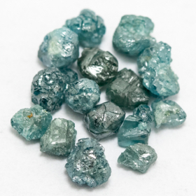 15 Stück Blaugrüne Rohdiamanten 1.60 Ct