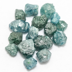 16 Stück Blaugrüne Rohdiamanten 2.07 Ct