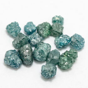 15 Stück Blaugrüne Rohdiamanten 1.79 Ct