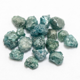 17 Stück Blaugrüne Rohdiamanten 1.89 Ct