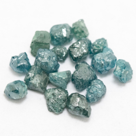 17 Stück Blaugrüne Rohdiamanten 2.20 Ct