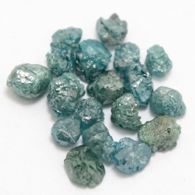 18 Stück Blaugrüne Rohdiamanten 1.98 Ct