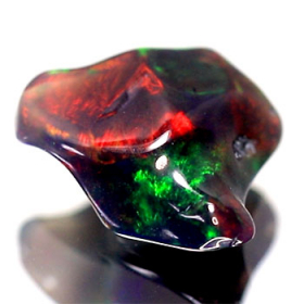 Schwarzer Opal-Kristall 2.04 Ct, AAA Grade, poliert