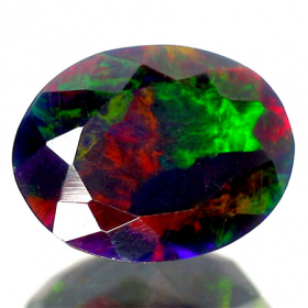 Schwarzer Opal mit 2.54 Ct - facettiert, AA Qualität