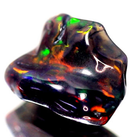 Schwarzer Opal-Kristall 2.64 Ct, AAA Grade, poliert