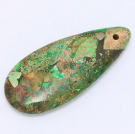 Jaspis Anhänger, 34.7 x 15.2 mm