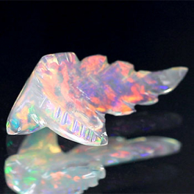 Gravierter Welo Opal-Kristall mit 4.61 Ct