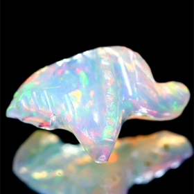 Gravierter Welo Opal-Kristall mit 4.24 Ct