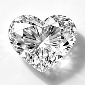 Diamant-Herz mit 0.085 ct, River, lupenrein
