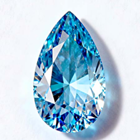 Blauer Diamant im Tropfenschliff, 0.50 ct, VVS
