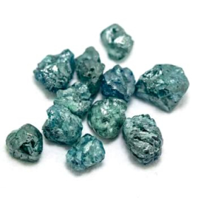 11 Stück Blaugrüne Rohdiamanten 1.21 Ct