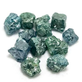 11 Stück Blaugrüne Rohdiamanten 1.22 Ct